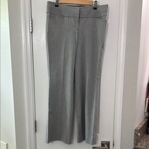 Express Gray Pinstripe Editor Dress Pants